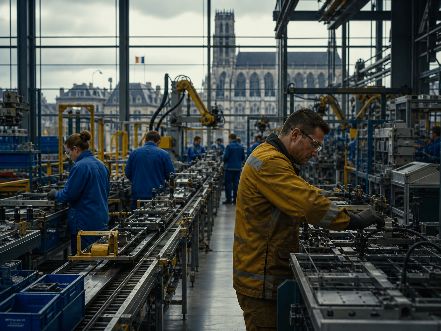 Ligne de production filmée à Lille